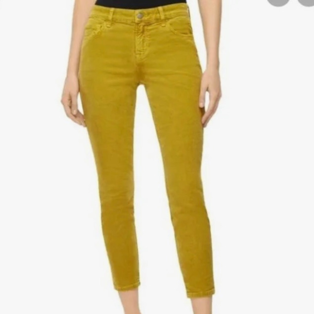 J Brand Mid Rise Corduroy Skinny Crop Jeans in Absinthe 25